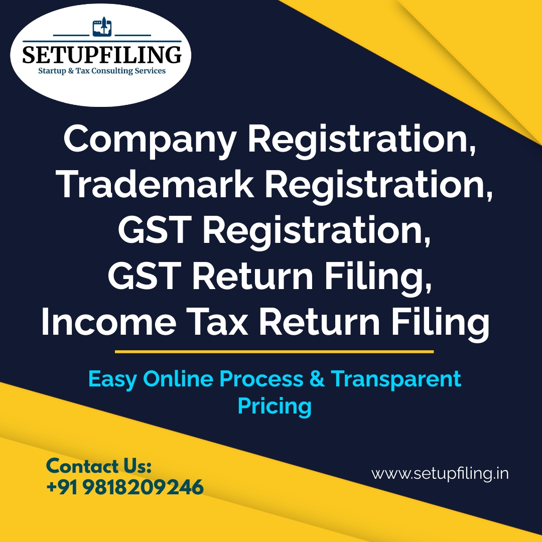 Company Registration, Trademark Registration, GST Registration, Annual Compliance & Tax Consulting Servic