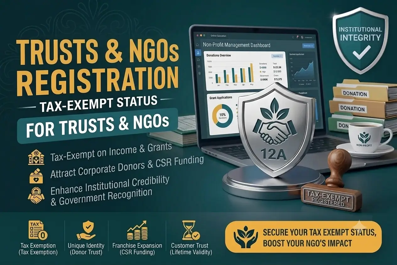 12A Registration for Trusts & NGOs in India - SetupFiling.in 12A registration document filing for NGOs