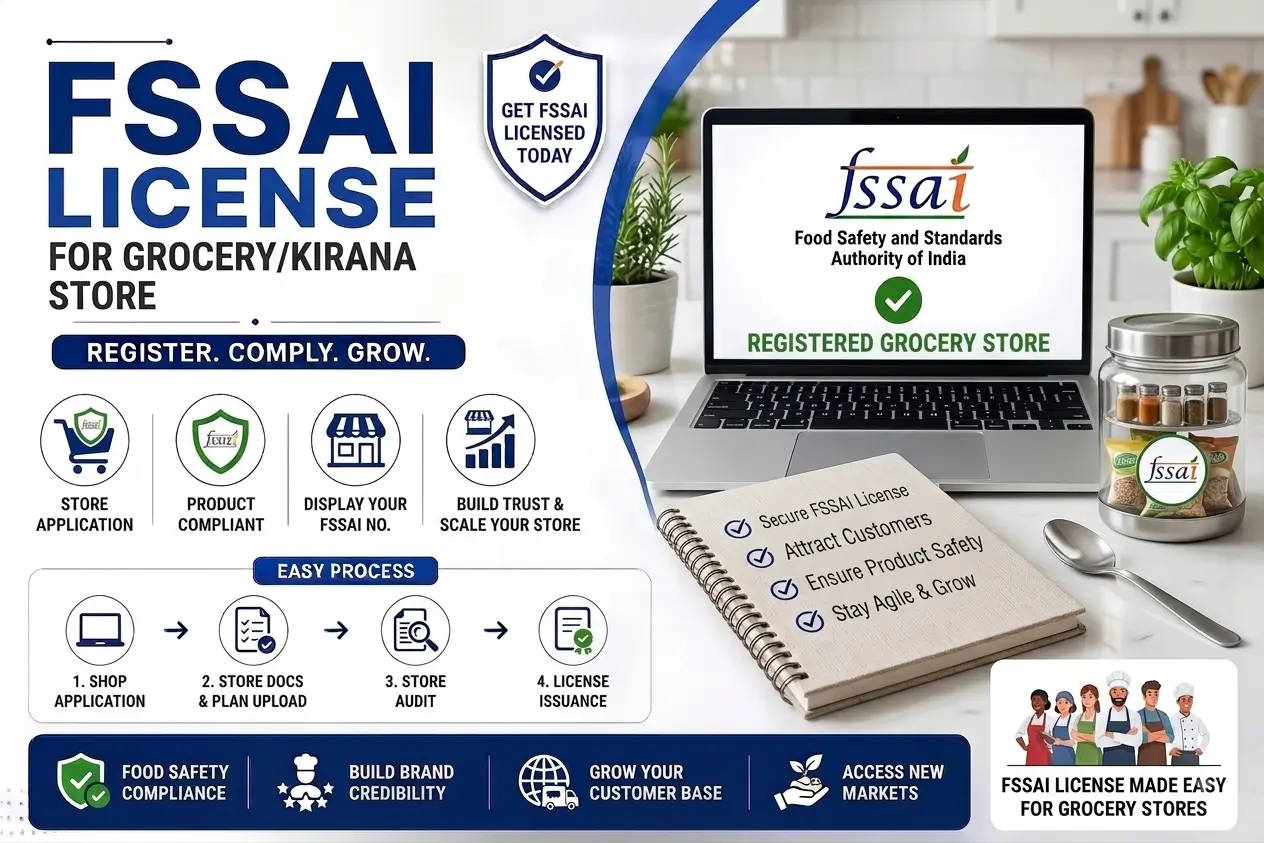 FSSAI License for Grocery & Kirana Store Registration - SetupFiling.in Complete Guide to FSSAI License for Grocery and Kirana Store