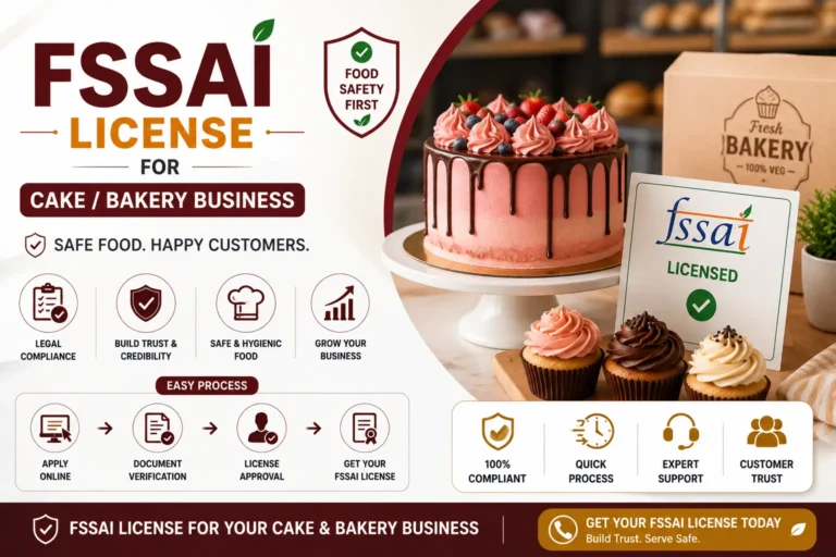 FSSAI license for cakebakery business in India