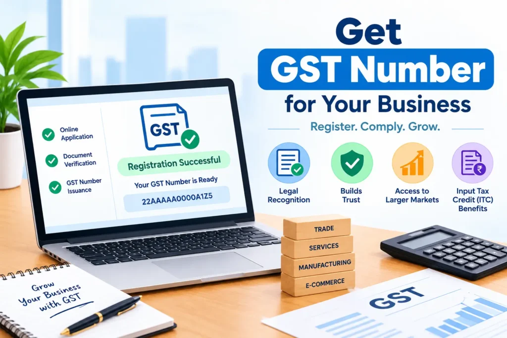Get GST Number for Business with easy online GST registration in India.