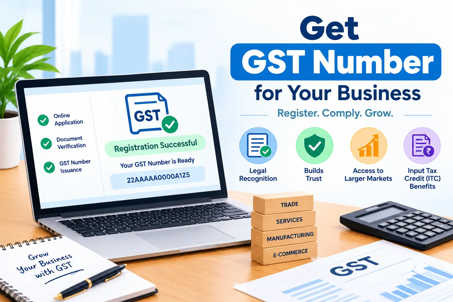 Get GST Number for Business | Online GST Registration - SetupFiling.in Get GST number for your business