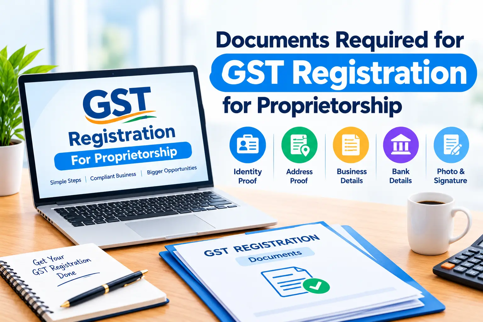 Documents Required for GST Registration for Proprietorship - SetupFiling.in Documents required for GST registration for proprietorship
