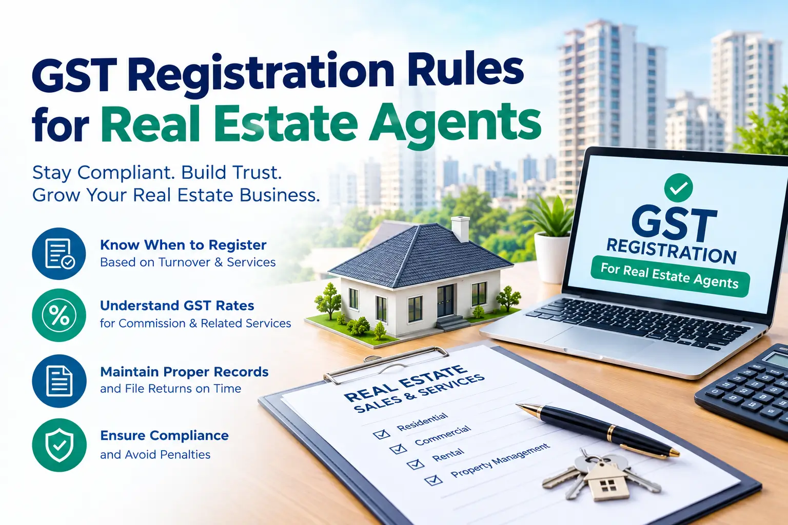 GST Registration Rules for Real Estate Agents in India - SetupFiling.in GST Registration Rules for Real Estate Agents in India by SetupFiling.in