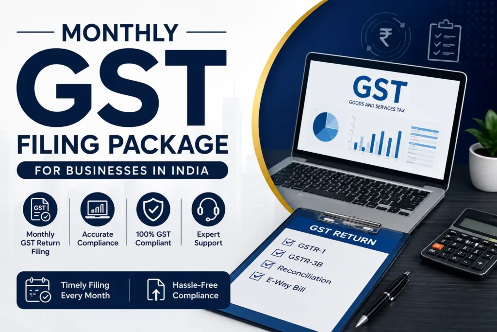 Monthly GST Filing Package Pricing in India