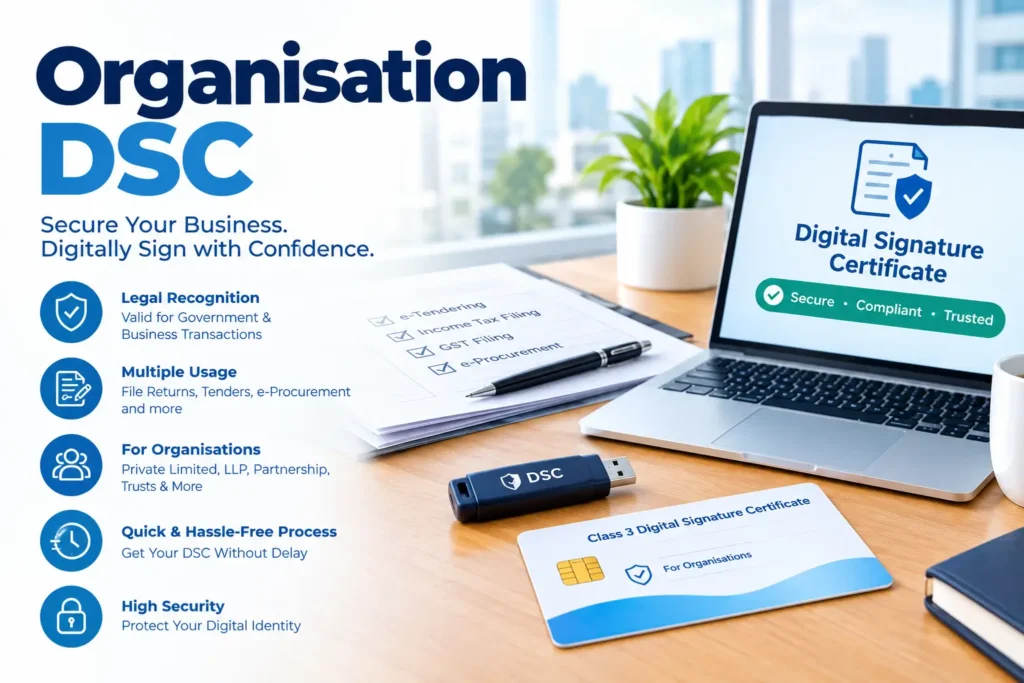 Organisation DSC Digital Signature Certificate in India