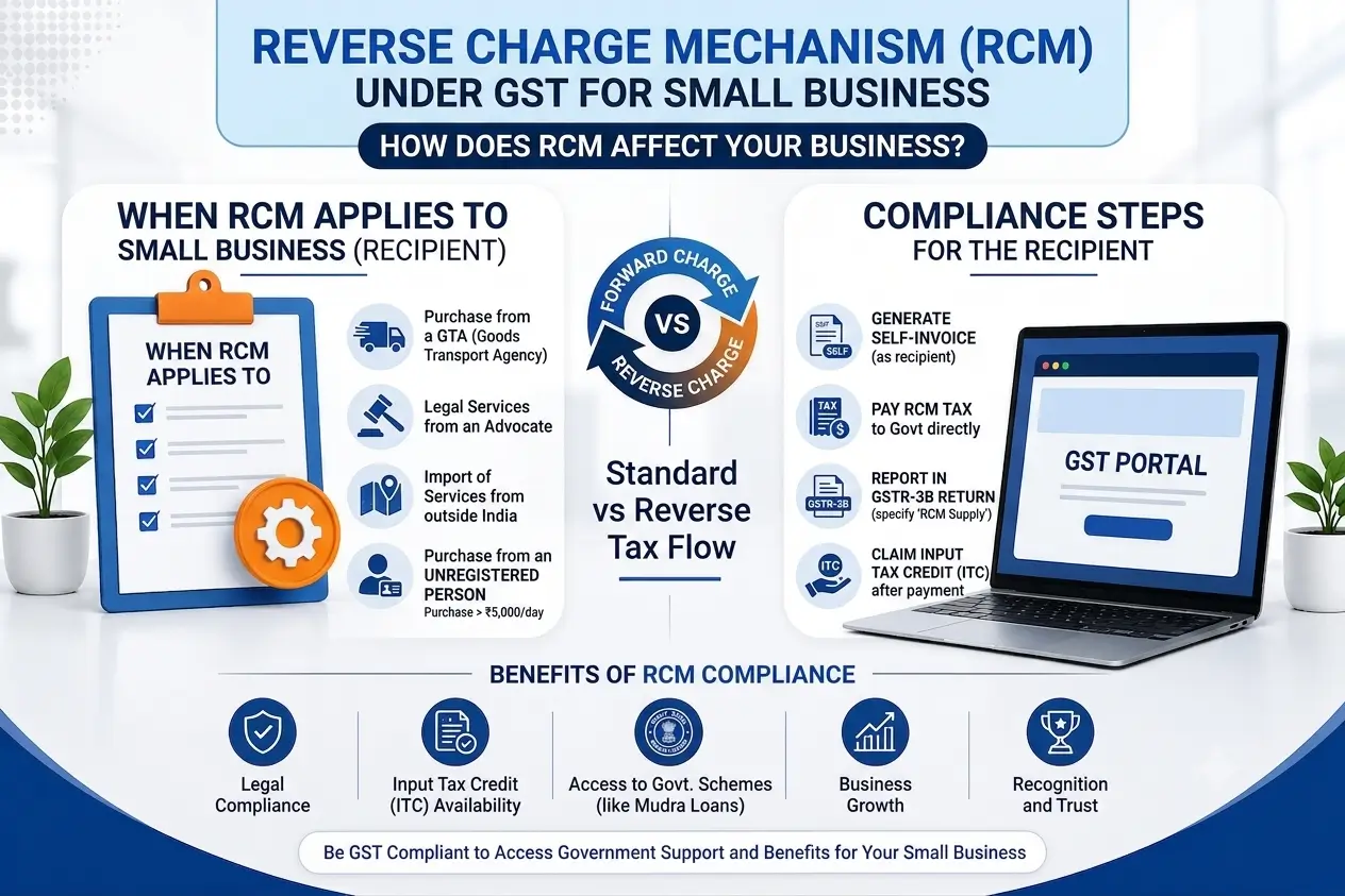 Reverse Charge Mechanism (RCM) under GST for Small Business in India