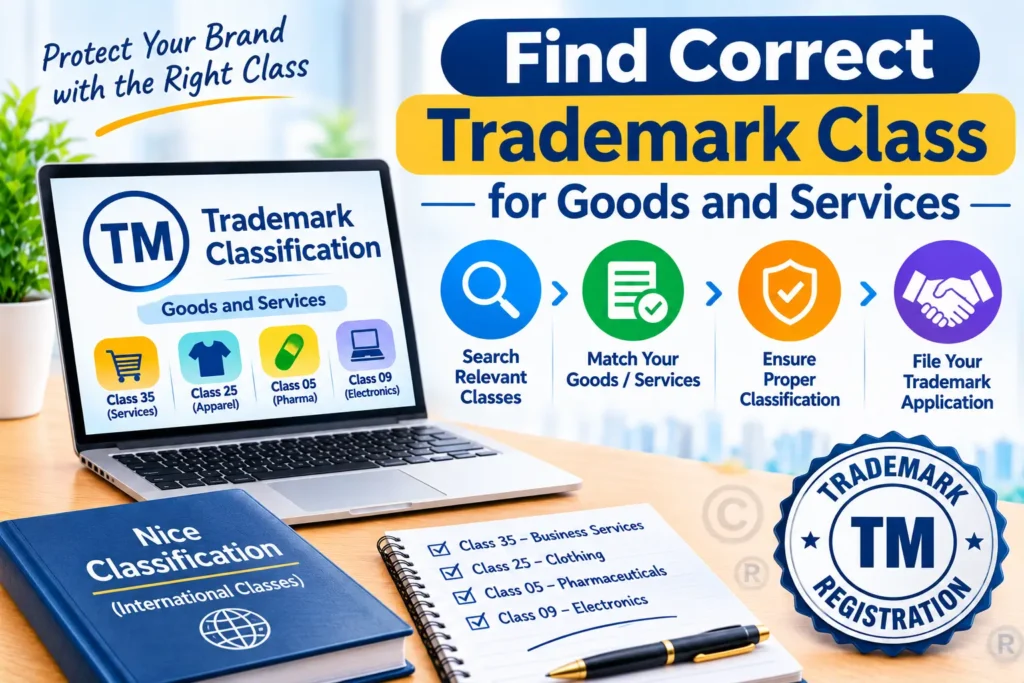 Find Correct Trademark Class for Goods and Services in India