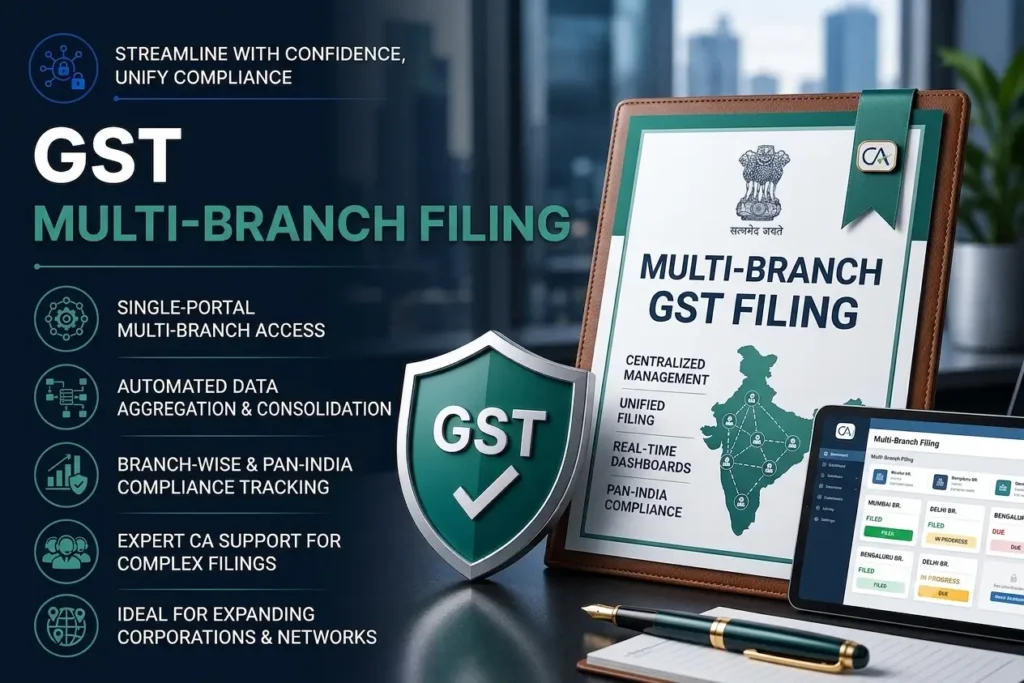 Best CA online portal for multi branch GST filing in India