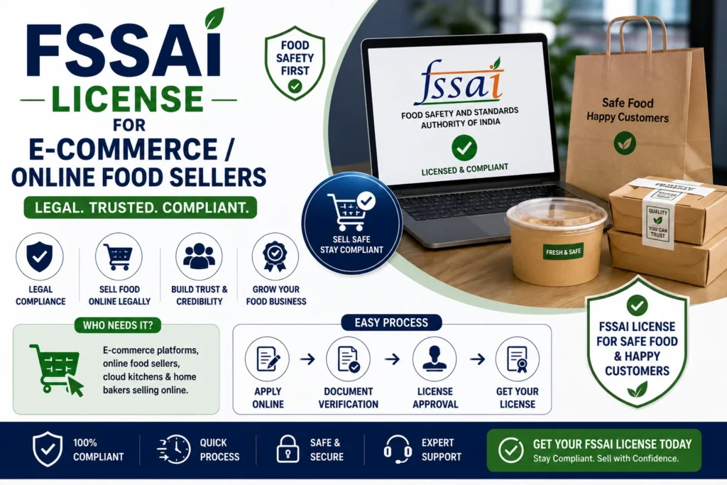 FSSAI License for E-Commerce and Online Food Sellers