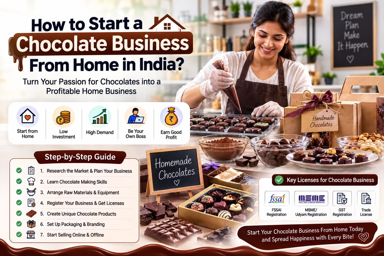 How to Start a Chocolate Business From Home in India? - SetupFiling.in How to start a chocolate business from home in India