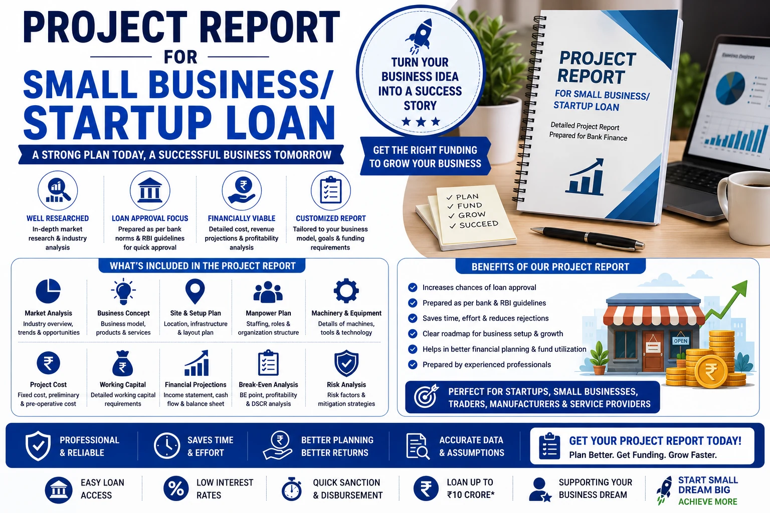 Project Report for Small Business/Startup Loan - SetupFiling.in Project Report for Small Business and Startup Loan sample document
