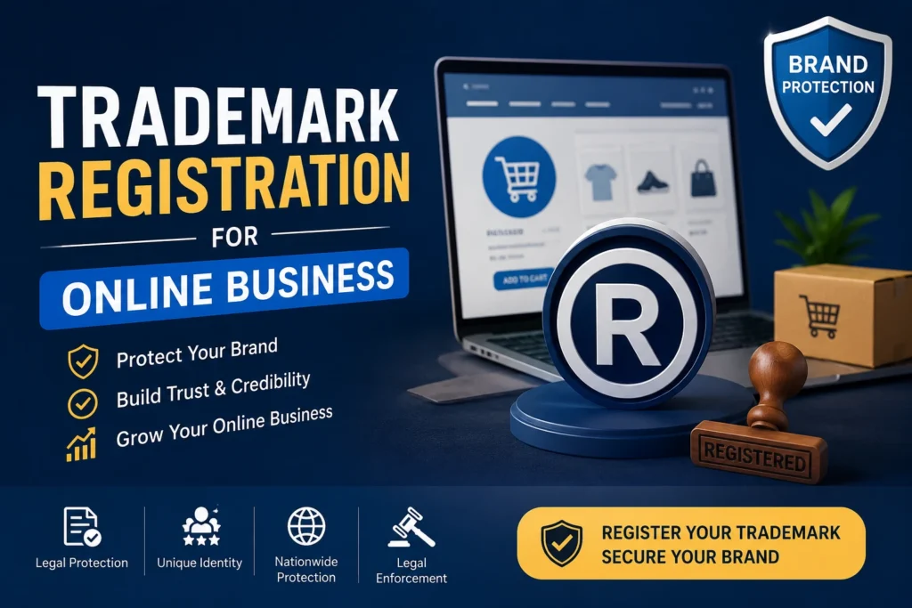 Trademark registration for online business to protect your brand, logo, name, and online identity.