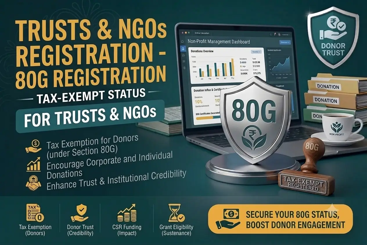 80G Registration for Trusts & NGOs in India - SetupFiling.in 80G registration document filing for NGOs