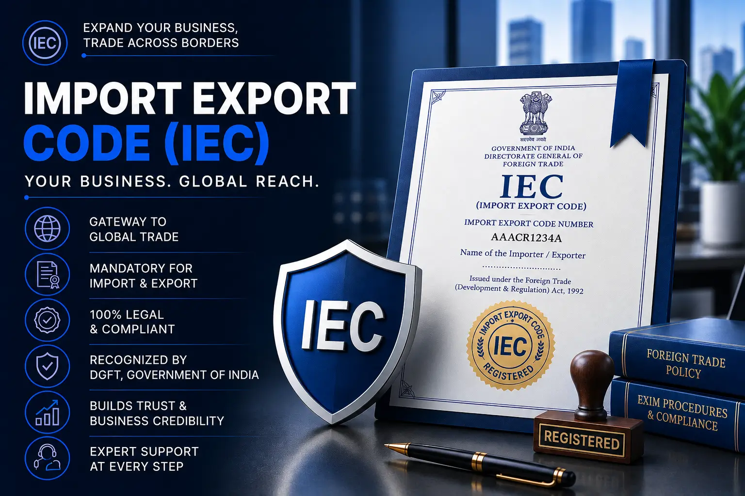 Import Export Code IEC registration for businesses in India