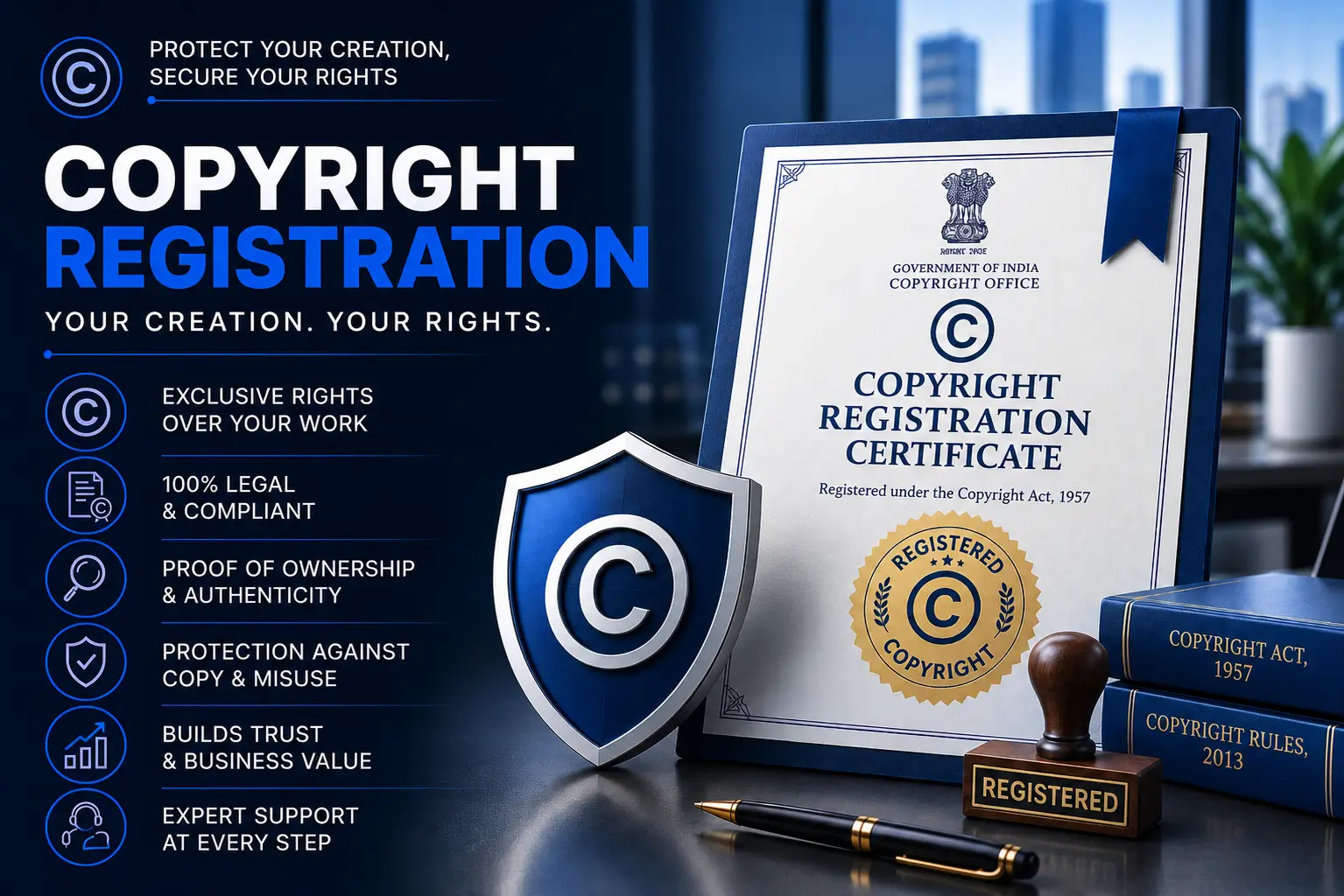 Copyright registration in India for creative works