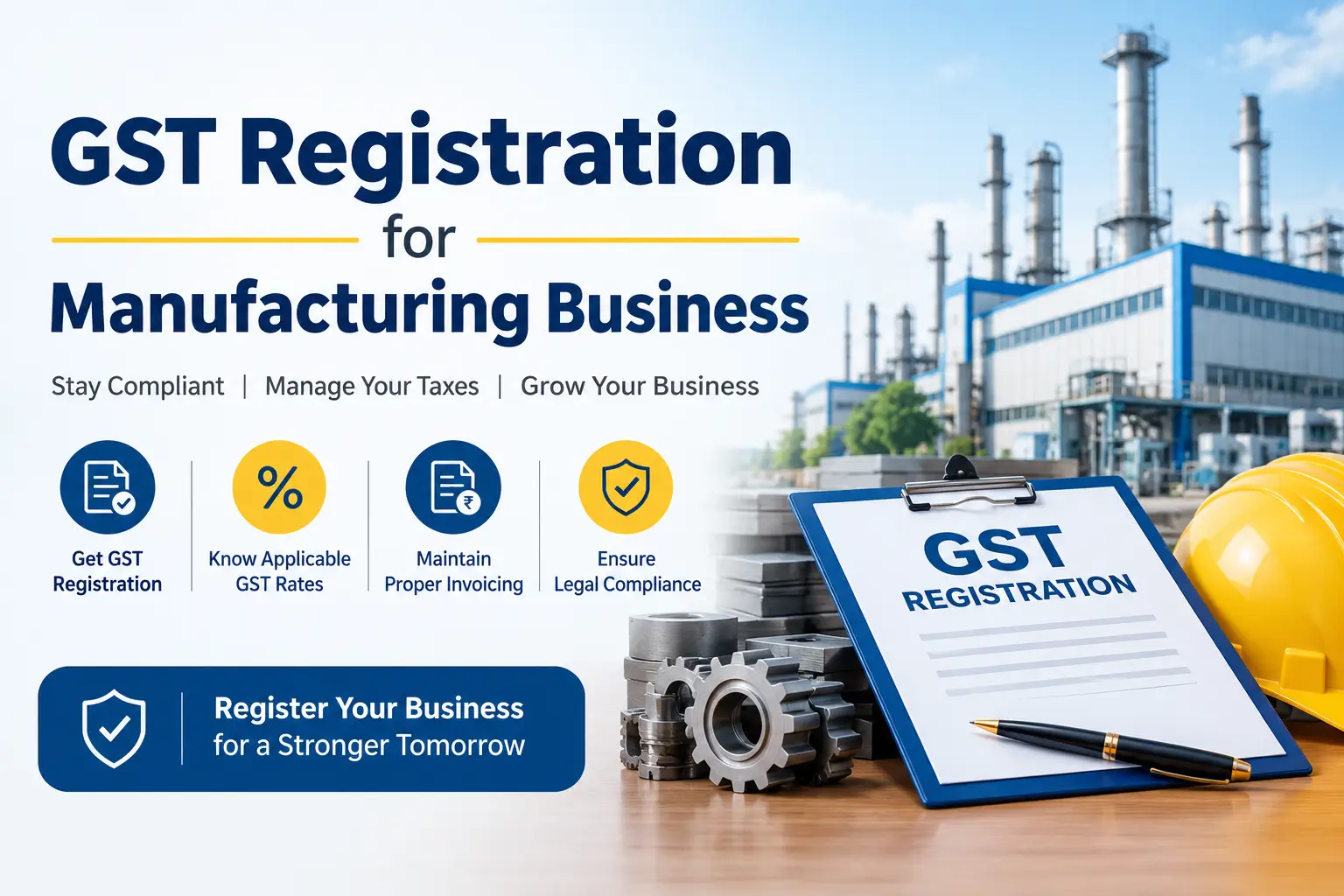 GST Registration for Manufacturing Business in India by SetupFiling.in