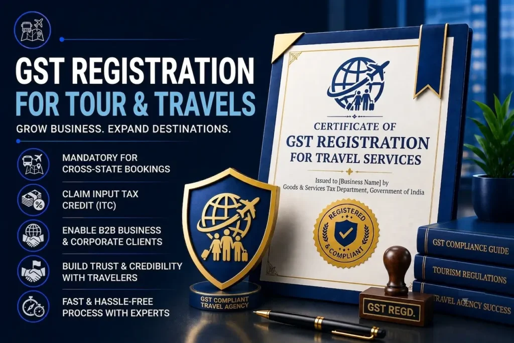 GST registration for tour and travel business in India