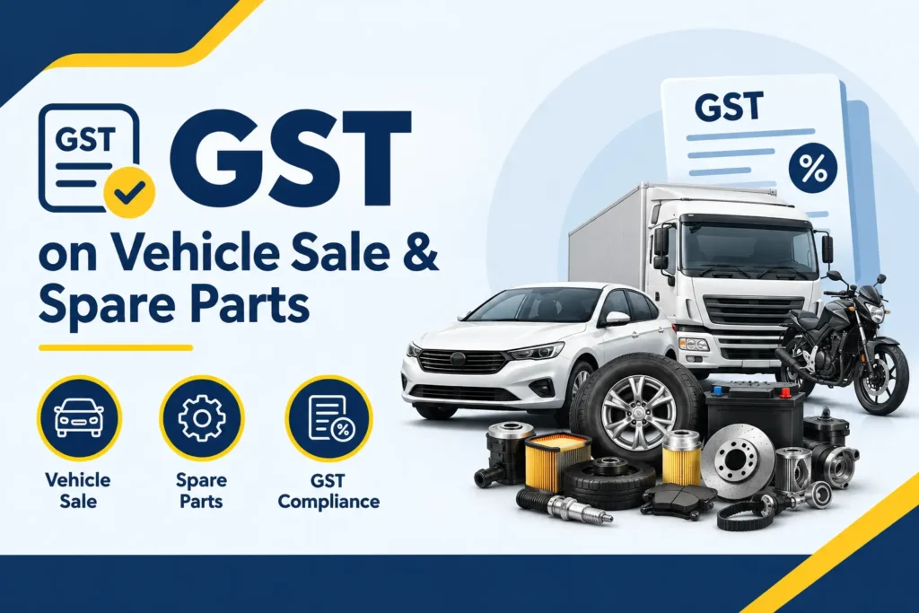 GST on vehicle sale and spare parts in India