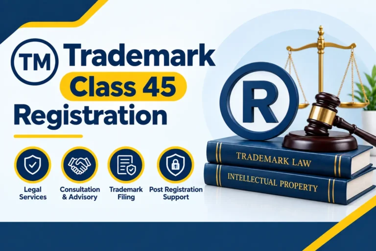 Trademark Class 45 registration in India for legal and security services
