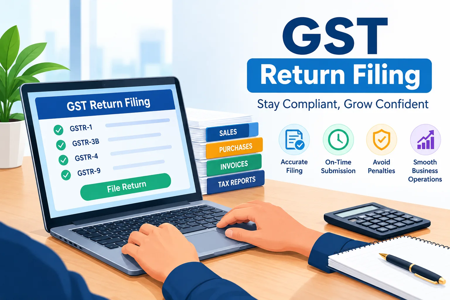 GST return filing service in Ghaziabad for GSTR-1 and GSTR-3B